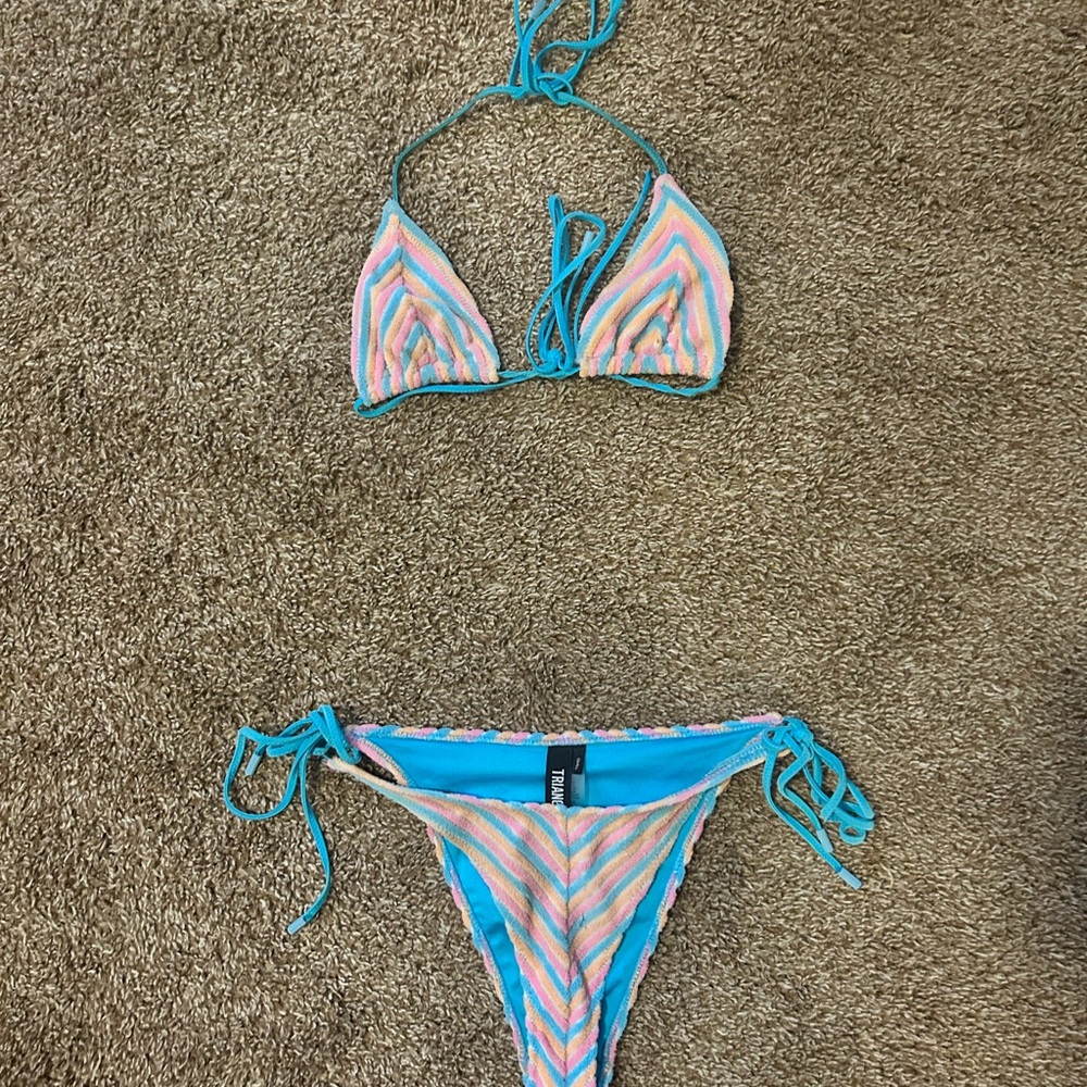 Colorful Striped Bikini Set